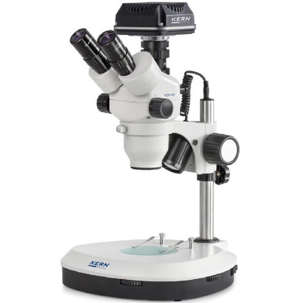Kern Microscopio OZM544C832, trino, 7-45x, HWF 10x23, Luce trasmessa e trasmessa, LED 3W, Fotocamera, CMOS, 5MP, 1/2.5", USB 3.0