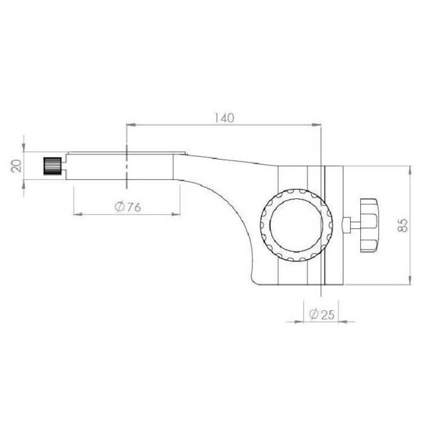 Kern Microscopio stereo zoom OZM 913, trino, 7x-45x, HSWF 10x23 mm, Stativ, Einarm (515 mm x 614 mm) m. Tischplatte, Ringlicht LED 4.5 W