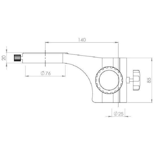 Kern Microscopio stereo zoom OZM 932, bino, 7-45x, HSWF 10x23 mm, Stativ doppelarm, 430x480mm, m. Tischplatte, Ringlicht LED 4.5 W