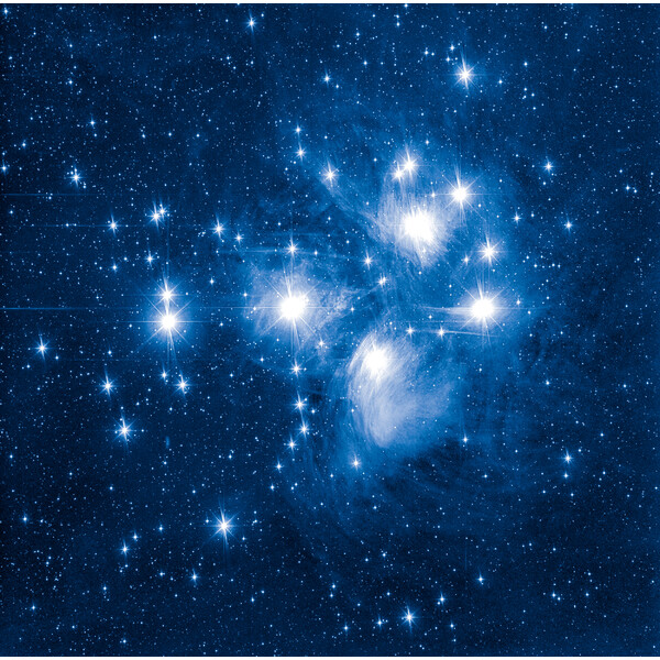 Masketo mascherina naso/bocca bianca con motivo astronomico "Pleiadi" 5 pezzi