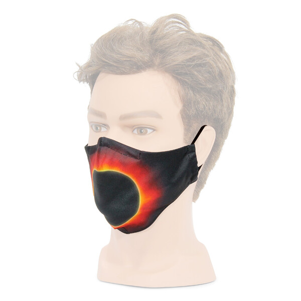 Masketo mascherina naso/bocca con motivo astronomico Corona Solare 5 pezzi