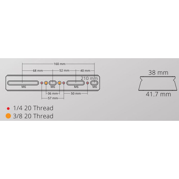 William Optics Slitta a coda di rondine DSD 210
