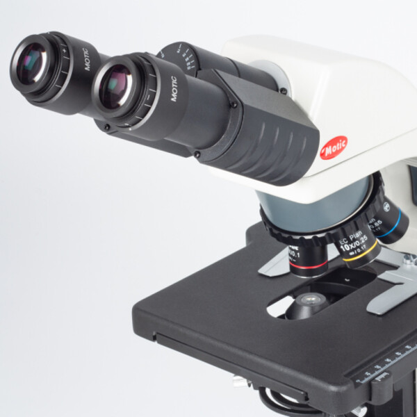 Motic Microscopio BA310E, bino, BF, infinity, EC- plan, achro, 40x - 400x, Hal 30W, LED 3W (opt.)