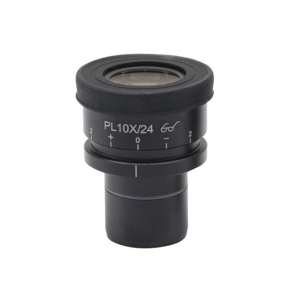 Optika Oculare PL10x/24 eyepiece, high eyepoint, focusable, with rubber cup