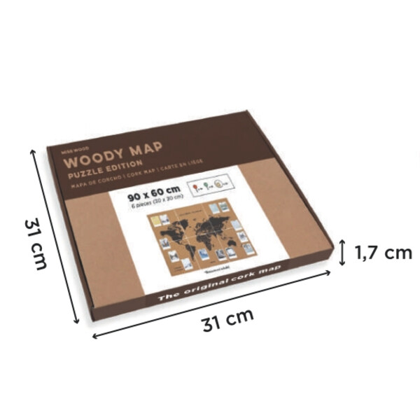 Miss Wood Mappa puzzle XL - Nero