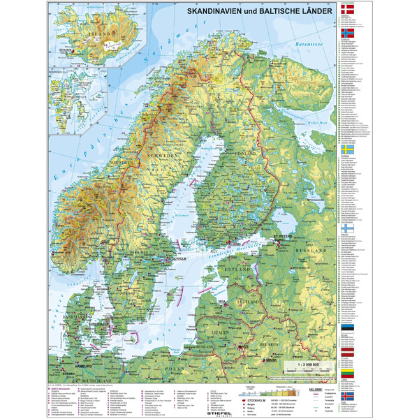 Stiefel Mappa Scandinavia e Paesi baltici
