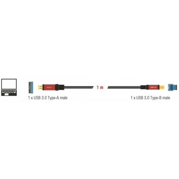 PegasusAstro Cavo USB Premium 1x USB3.0 Tipo B 1m