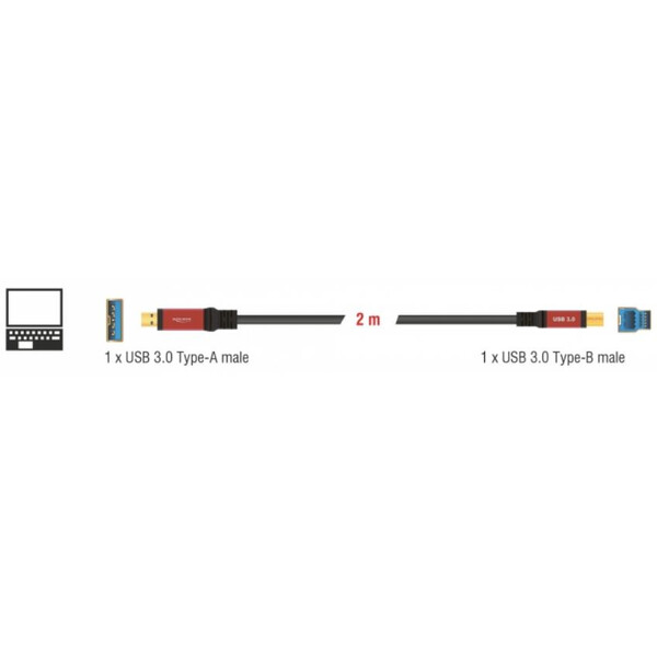 PegasusAstro Cavo USB Premium 1x USB3.0 Tipo B 2m