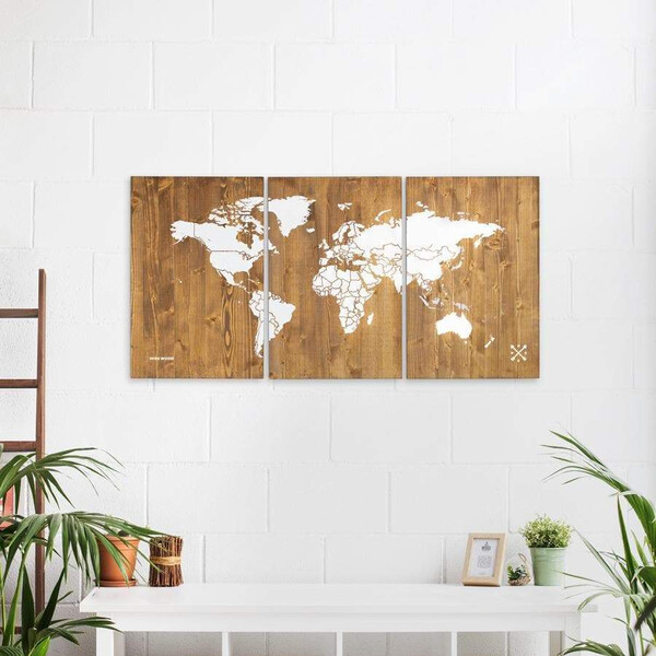 Miss Wood Mappa del Mondo Woody Map Wooden 120x60