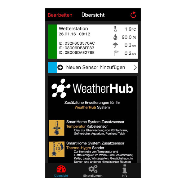 TFA Set stazione meteo con trasmettitore clima, pioggia e vento WEATHERHUB