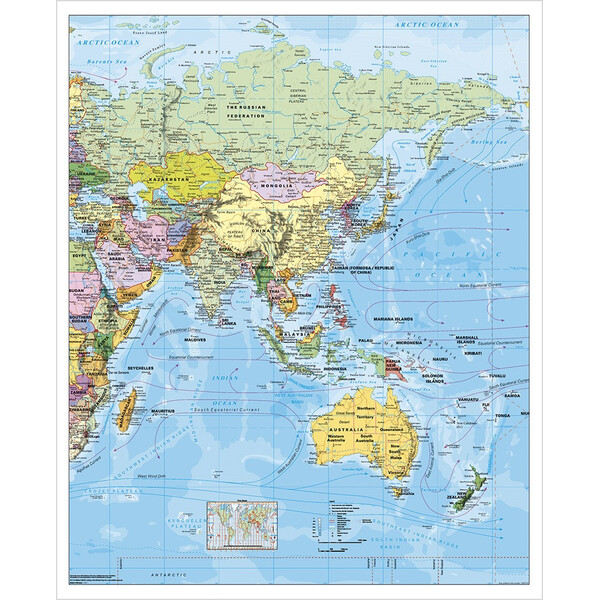Stiefel Mappa Regionale Carta antica dell'Asia National Geographic