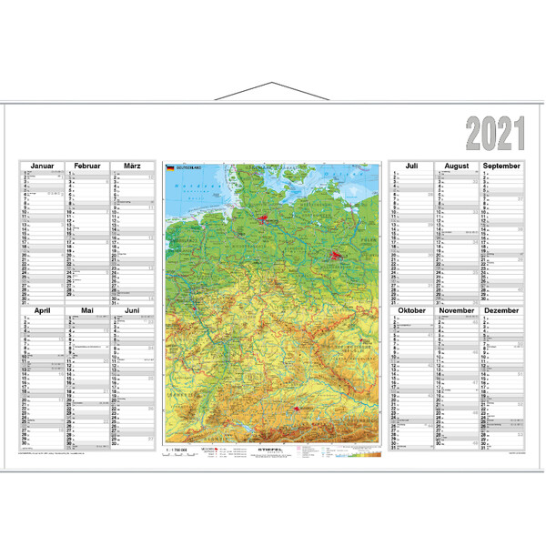 Stiefel Mappa Pianificatore annuale 2021 Germania fisica