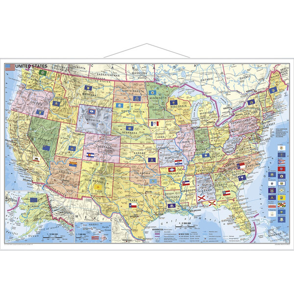 Stiefel Mappa USA politica con CAP
