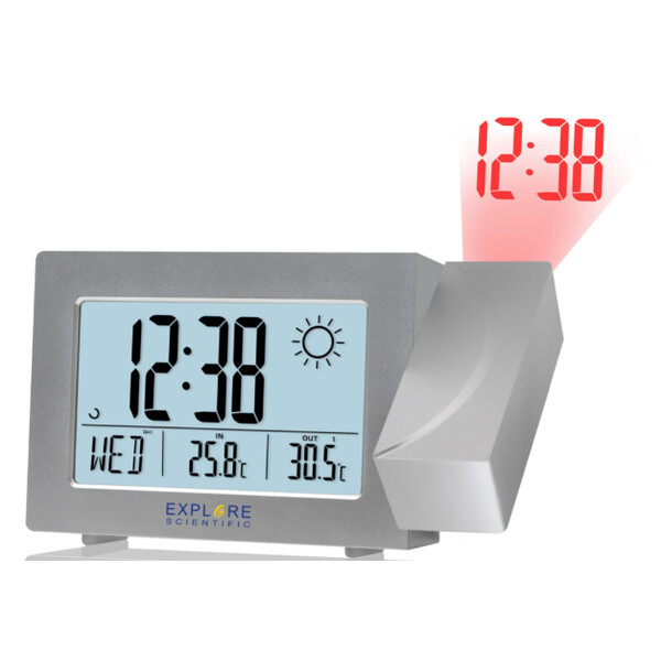 Explore Scientific Stazione meteo Orologio a proiezione con previsioni del tempo