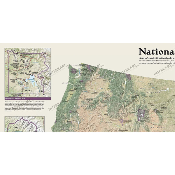 National Geographic Mappa US National Parks (106 x 76 cm)