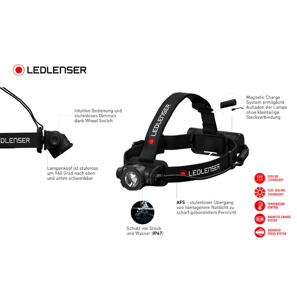 LED LENSER Lampada frontale H7R Core