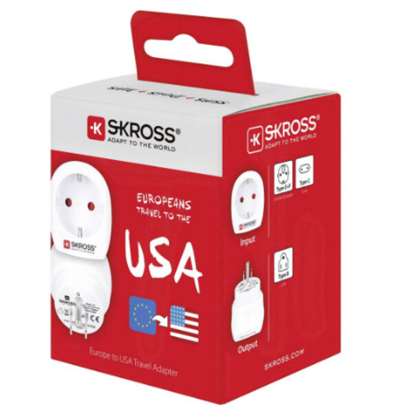 Skross Trasformatore Reiseadapter Europe to USA