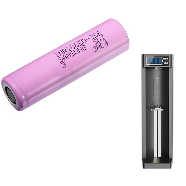 Sytong Caricabatterie USB + batteria Samsung 18650 3450 mAh