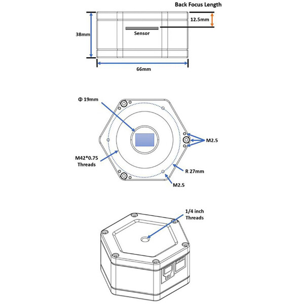 TS Optics Fotocamera TS178M USB3.0 Mono