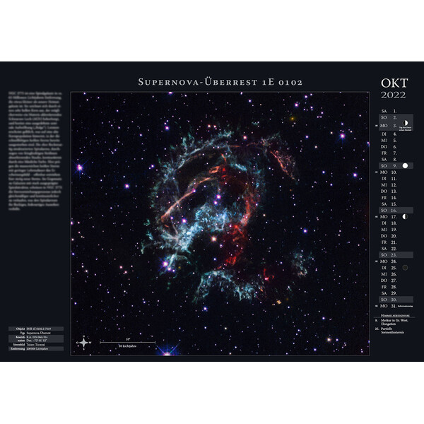 Astronomie-Verlag Calendario Weltraum-Kalender 2022