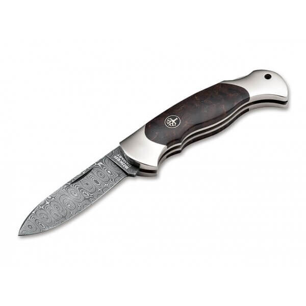 Böker Coltelli Scout Spearpoint Betulla marezzata Damasco