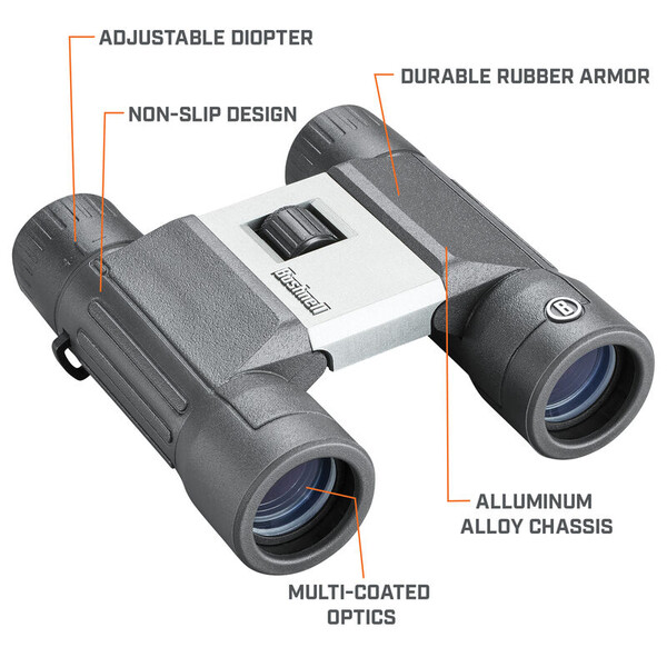 Bushnell Binocolo Powerview 2.0 10x25 Aluminum, MC