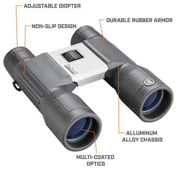 Bushnell Binocolo Powerview 2.0 16x32 Aluminum, MC