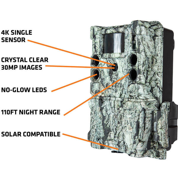 Bushnell Rilevatore di selvaggina 30MP CORE 4KS Tree Bark Camo No Glow, Box 5L