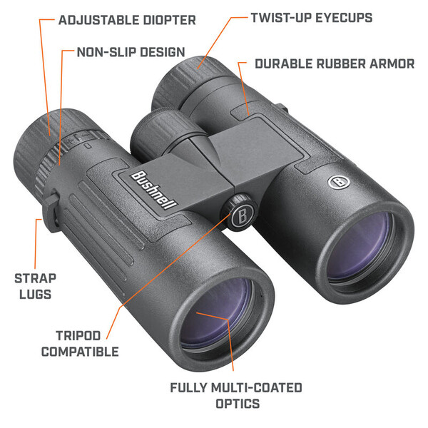 Bushnell Binocolo Legend 8x42 Prismi a tetto, nero, FMC