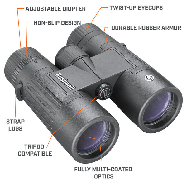 Bushnell Binocolo Legend 10x42 Prismi a tetto, nero, FMC