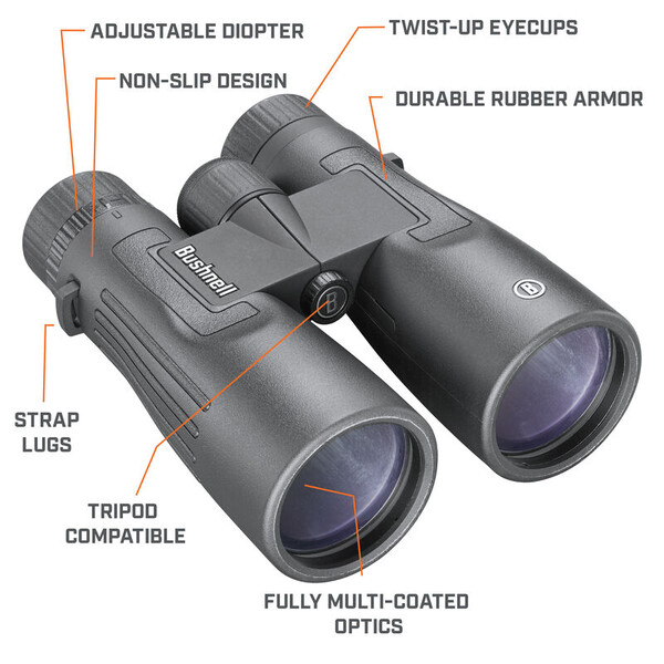 Bushnell Binocolo Legend 12x50 Prismi a tetto, nero, FMC