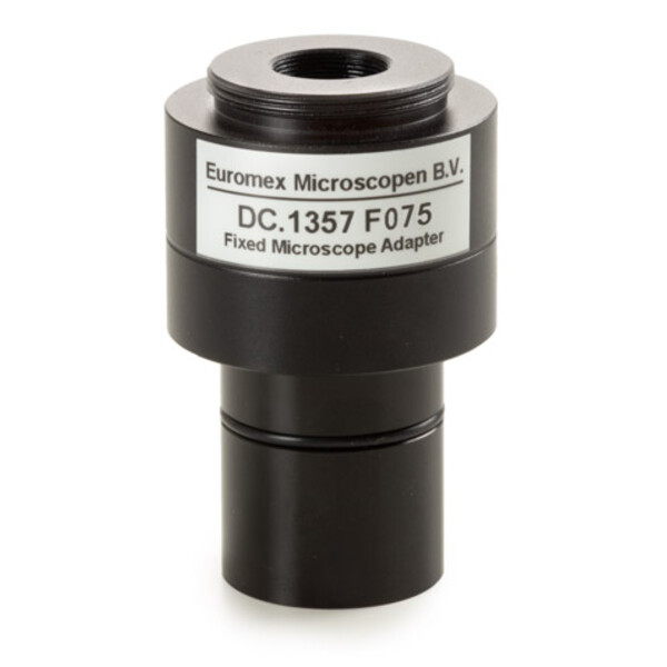 Euromex Adattore Fotocamera DC.1357, Obiettivo 0,75x, C-Mount, per tubo Ø 23,2 mm, stelo corto