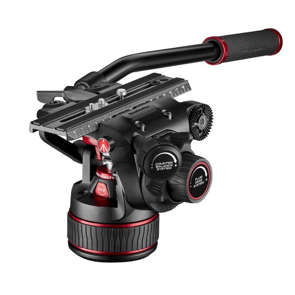 Manfrotto Treppiede- testa a sfera Nitrotech 612 Fluid-Videokopf