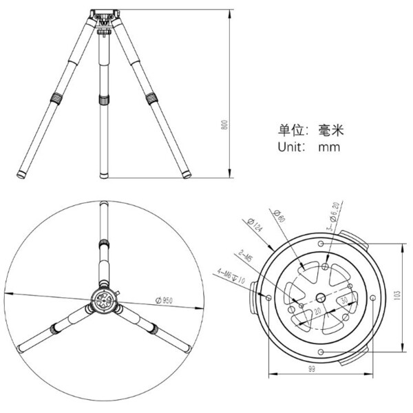 ZWO Montatura AM3 Harmonic Equatorial Mount + Carbon Tripod