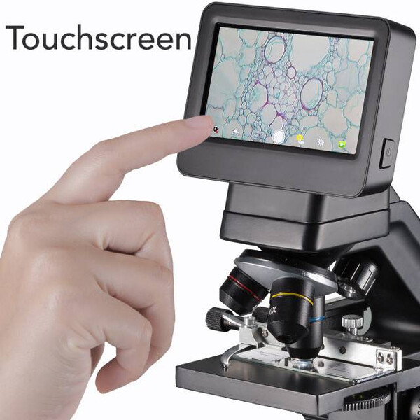 Bresser Biolux Touch, schermo, 30x-1125x, AL/DL, LED, 5 MP, HDMI, Microscopio per la scuola e l'hobbistica