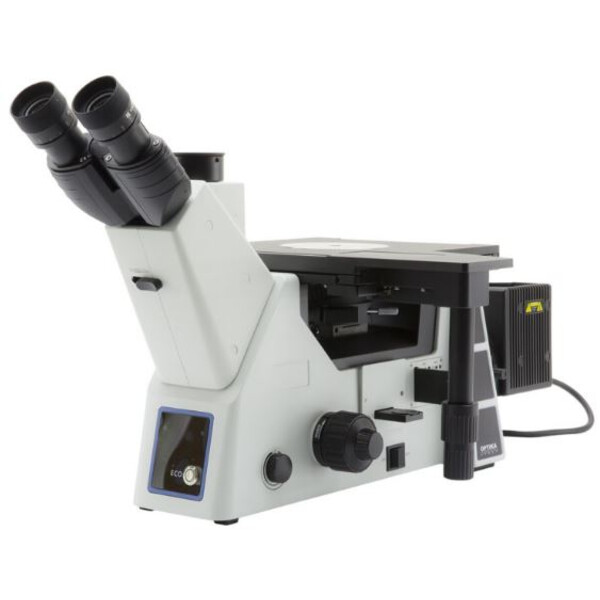 Optika Microscopio invertito IM-5MET, MET trino, inverso, 10x24mm,  AL, Halogen,  12V/100W w.o. obiettivi