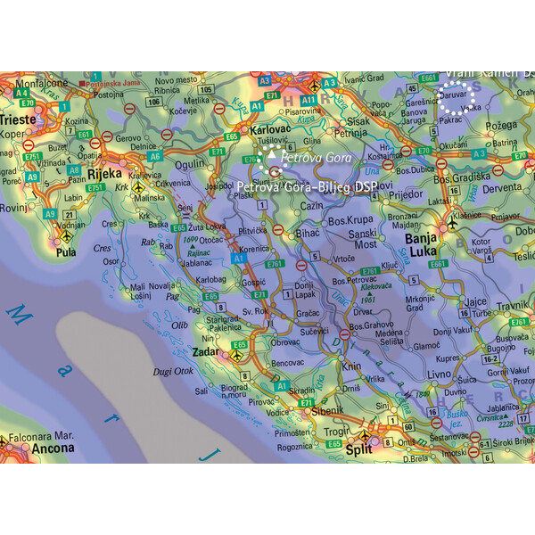 Oculum Verlag Carta continentale Sky Quality Map Europe