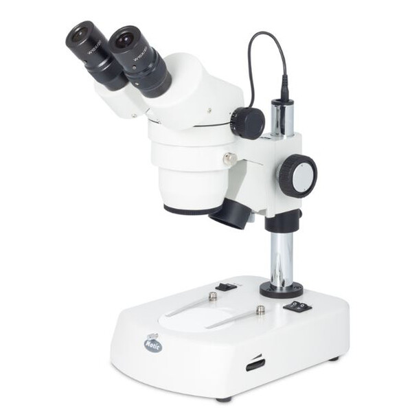 Motic Microscopio stereo zoom SMZ140-N2LED, bino, 10x/20, Al/Dl, 3W LED