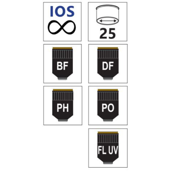 Optika Obiettivo IOS U-PLAN F (Semi-Apo) PH 60x/0.7, M-1324