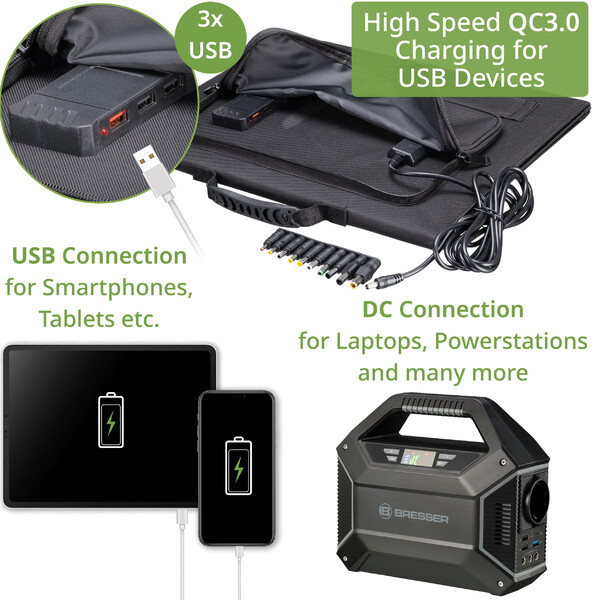 Bresser Caricabatterie solare mobile 40 Watt