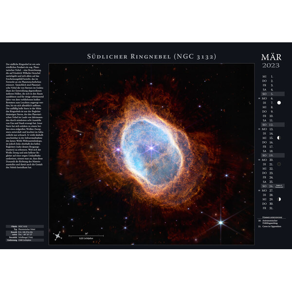 Astronomie-Verlag Calendario Weltraum-Kalender 2023