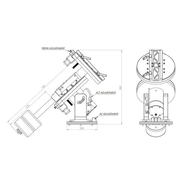 JTW Montatura Trident Base Direct Friction Drive P75