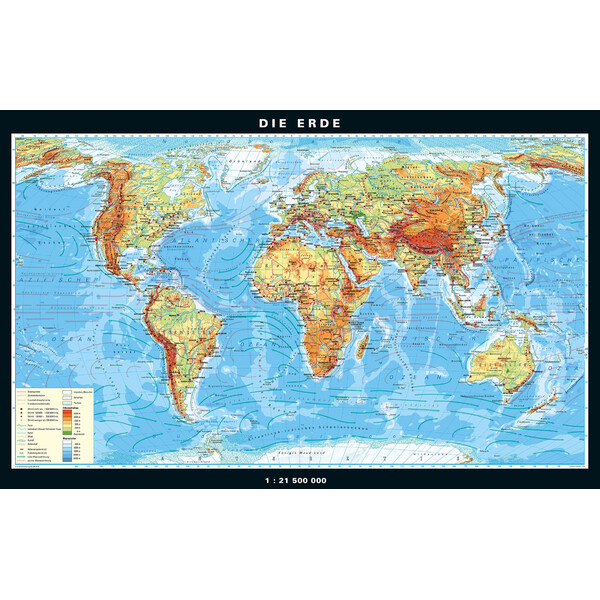 PONS Mappa del Mondo La terra fisica e politica (158 x 97 cm)