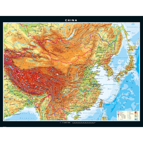 PONS Mappa China physisch (203 x 156 cm)
