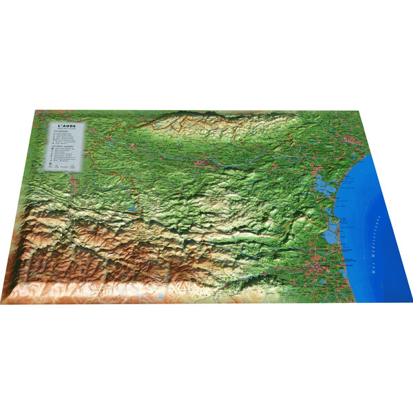 3Dmap Mappa Regionale L'Aude (61 x 41 cm)