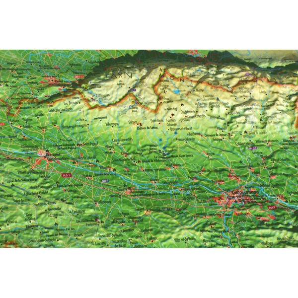 3Dmap Mappa Regionale L'Aude (61 x 41 cm)