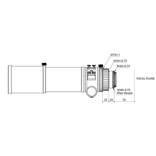 OPT Rifrattore Apocromatico Radian AP 75/405 Petzval OTA