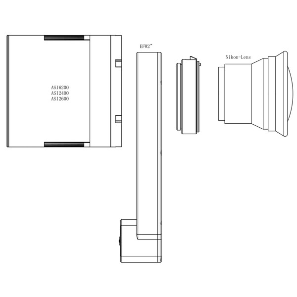 ZWO Adattatori per lenti DSLR Nikon / EFW2