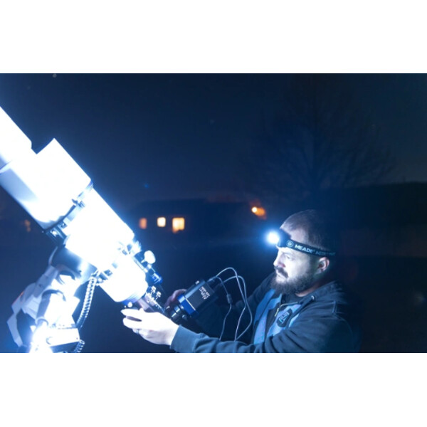 Meade Lampada frontale a LED (bianco e rosso)