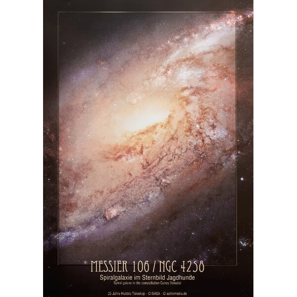 AstroMedia Poster Galassia a spirale Messier 106